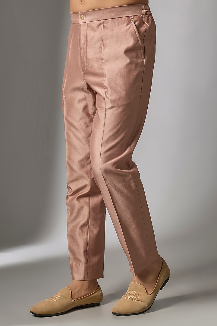 Pink Dola Silk Thread Embellished Wedding Indowestern Set by SALIL BHATIA at Pernia's Pop Up Shop