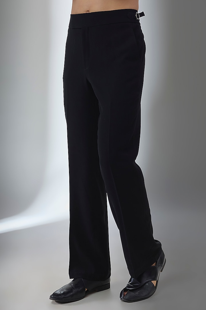 Black Polyester Hand Embroidered Wedding Shirt by SALIL BHATIA at Pernia's Pop Up Shop