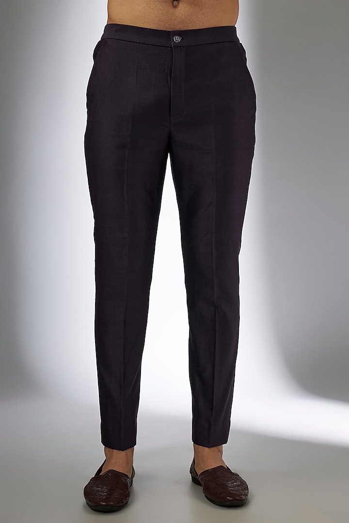 Plum Georgette Sequins Embellished Indo-Western Set by SALIL BHATIA at Pernia's Pop Up Shop