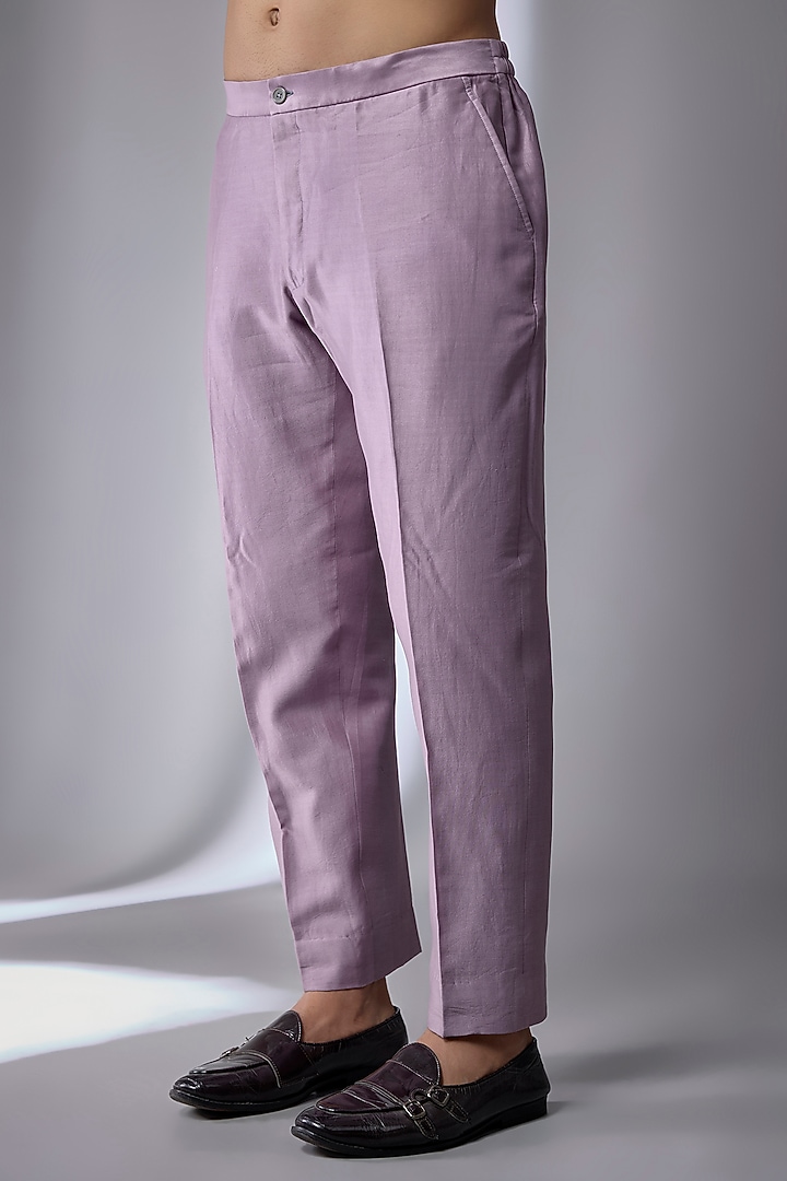 Lavender Dola Silk Embellished Wedding Indowestern Set by SALIL BHATIA at Pernia's Pop Up Shop