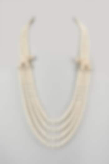 Ivory Semi-Precious Stone Handmade Mala by SALIL BHATIA at Pernia's Pop Up Shop
