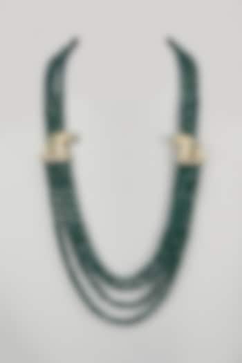 Emerald Semi-Precious Stone Handmade Mala by SALIL BHATIA at Pernia's Pop Up Shop