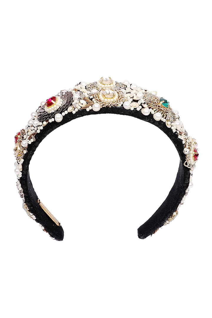 Multi-Coloured Embellished Hairband by Studio Accessories