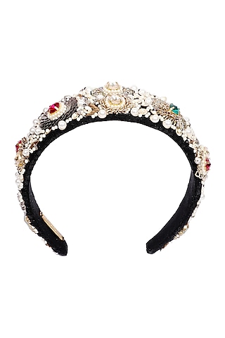 Multi-Coloured Embellished Hairband by Studio Accessories