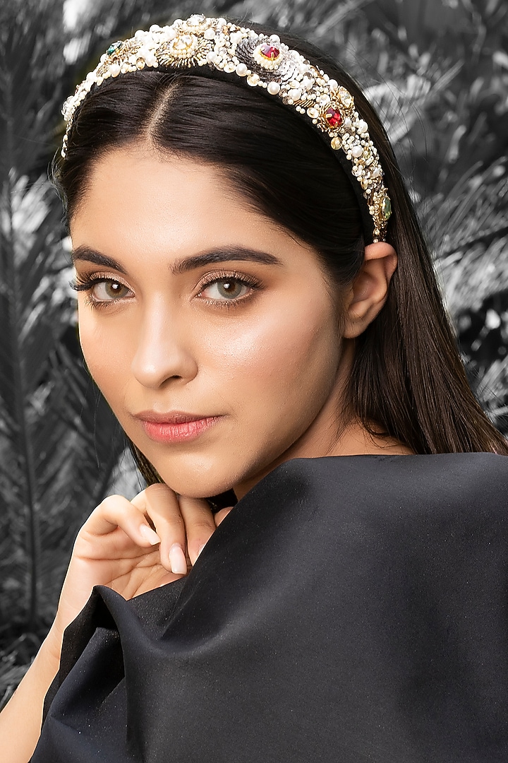 Multi-Coloured Embellished Hairband by Studio Accessories at Pernia's Pop Up Shop