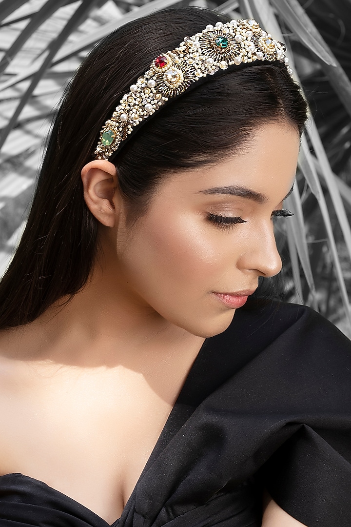 Multi-Coloured Embellished Hairband by Studio Accessories at Pernia's Pop Up Shop