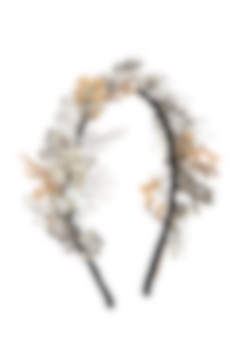 Gold & Silver Metal Embellished Hairband by Studio Accessories