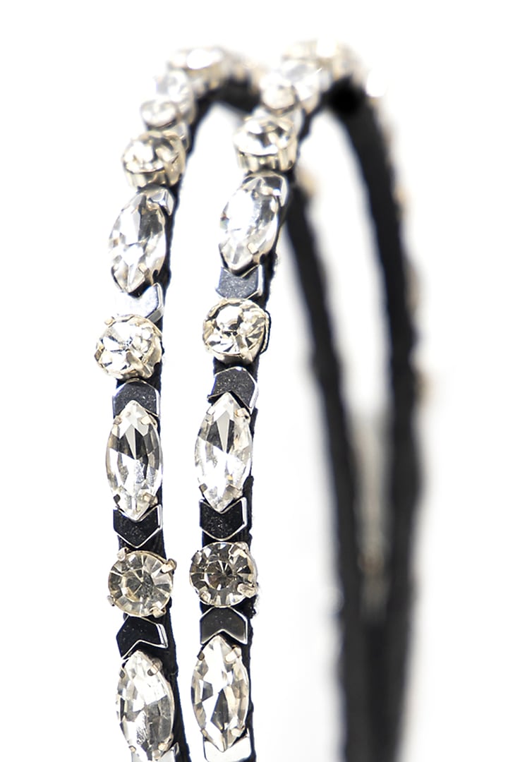 Silver Fabric Embellished Hairband by Studio Accessories at Pernia's Pop Up Shop