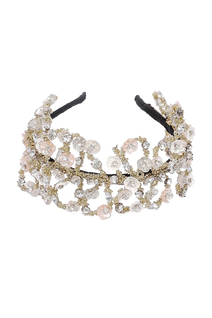 Silver & Gold Embellished Hairband by Studio Accessories at Pernia's Pop Up Shop