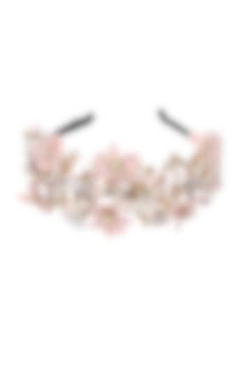 Peach Embellished Hairband by Studio Accessories