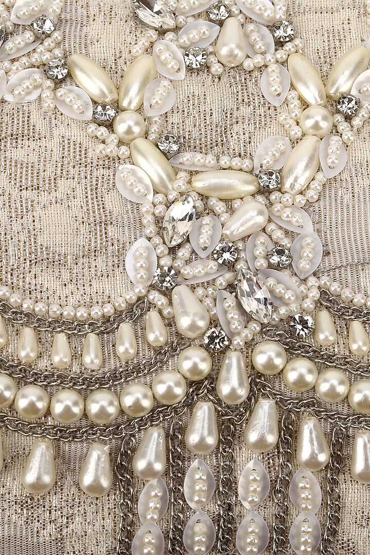 Grey Silk Jacquard Sequin Embellished Bag by Studio Accessories at Pernia's Pop Up Shop