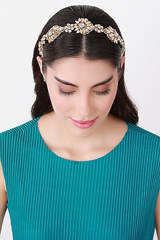 Gold Metal Hairband by Studio Accessories