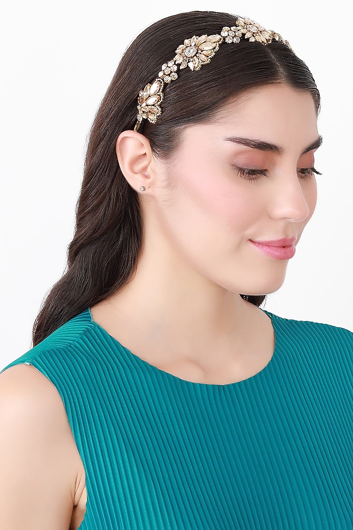 Gold Metal Hairband by Studio Accessories at Pernia's Pop Up Shop