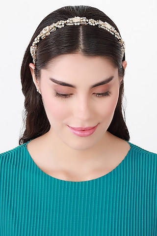 Gold Metal Hairband by Studio Accessories
