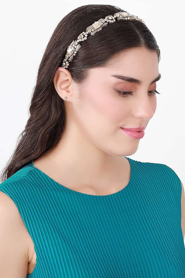 Gold Metal Hairband by Studio Accessories at Pernia's Pop Up Shop