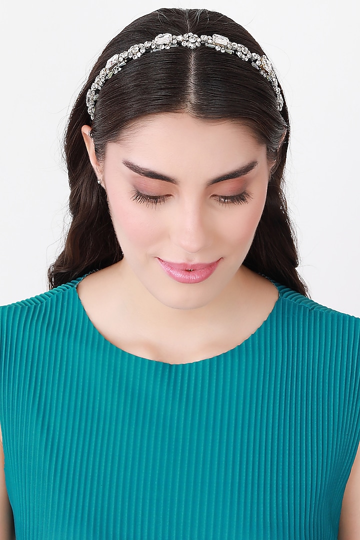 Silver Metal Hairband by Studio Accessories at Pernia's Pop Up Shop