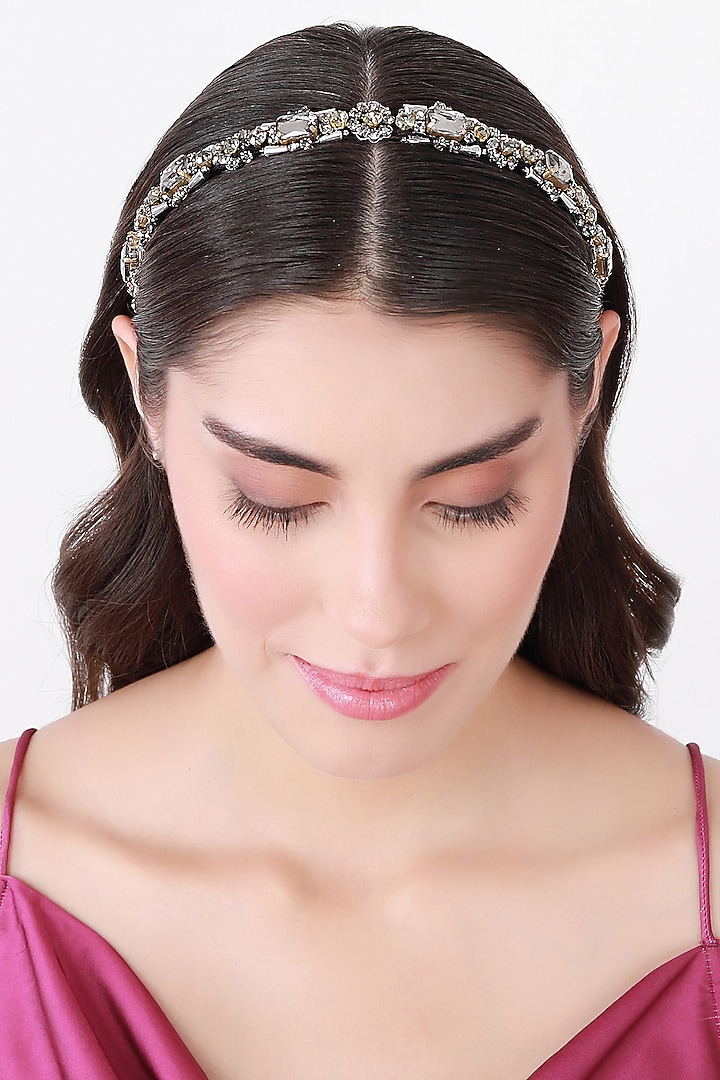 Black Metal Hairband by Studio Accessories at Pernia's Pop Up Shop