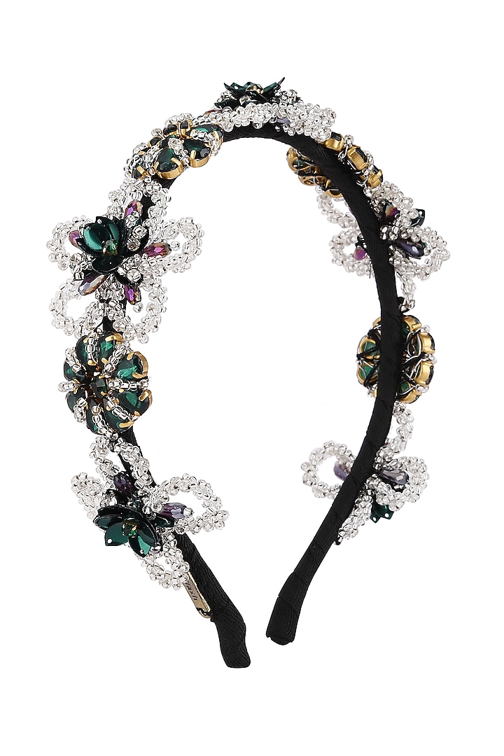 Green-Silver Metal Hairband by Studio Accessories at Pernia's Pop Up Shop