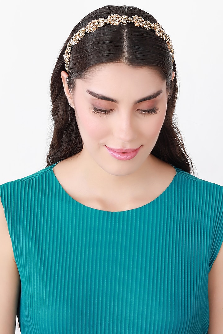 Gold Metal Hairband by Studio Accessories at Pernia's Pop Up Shop