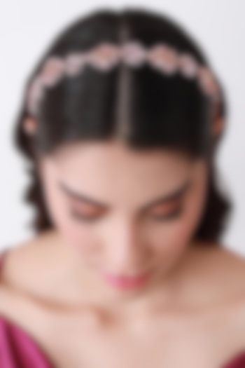 Pink Metal Hairband by Studio Accessories at Pernia's Pop Up Shop