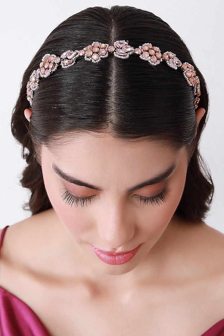 Pink Metal Hairband by Studio Accessories at Pernia's Pop Up Shop