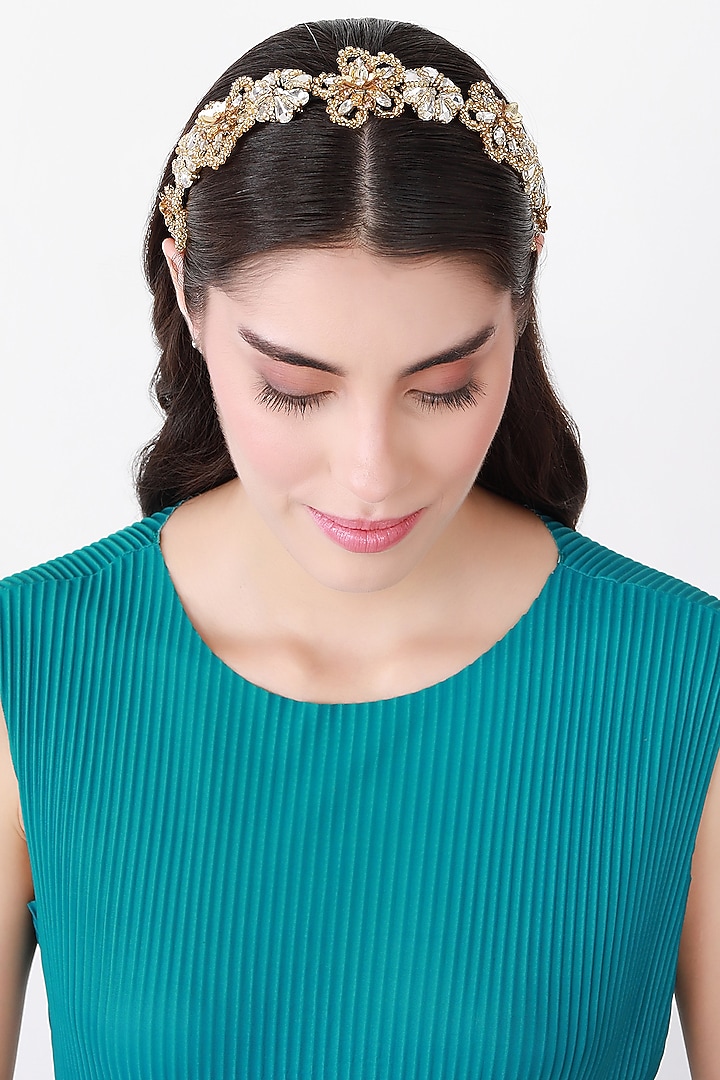 Gold Metal Hairband by Studio Accessories at Pernia's Pop Up Shop