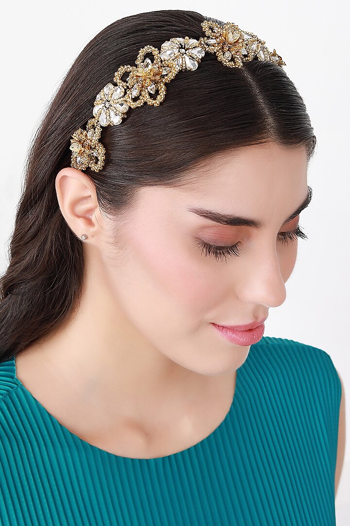 Gold Metal Hairband by Studio Accessories at Pernia's Pop Up Shop