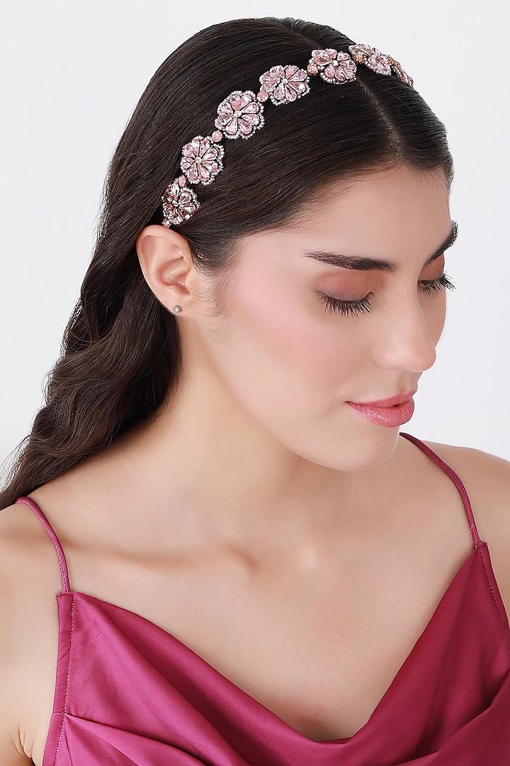 Pink Metal Hairband by Studio Accessories at Pernia's Pop Up Shop