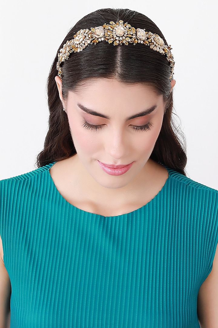 Gold Metal Hairband by Studio Accessories at Pernia's Pop Up Shop