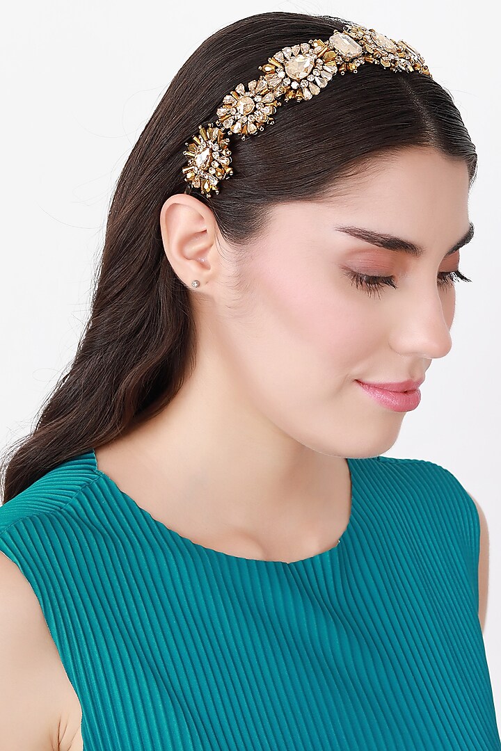 Gold Metal Hairband by Studio Accessories at Pernia's Pop Up Shop