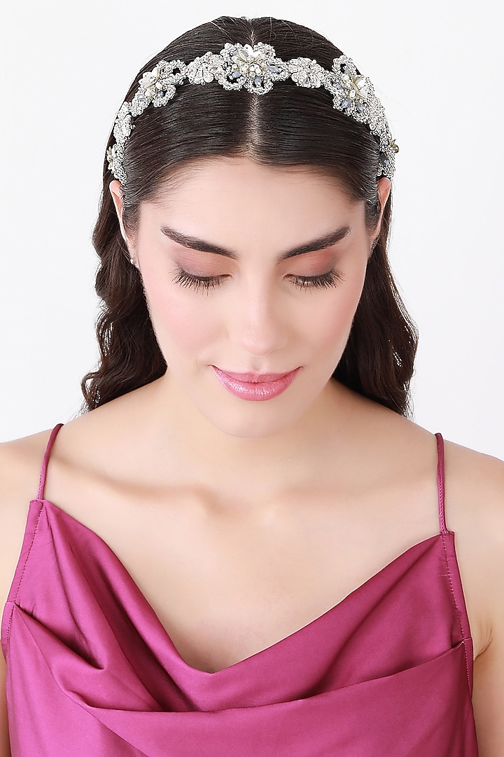 Silver Metal Hairband by Studio Accessories at Pernia's Pop Up Shop