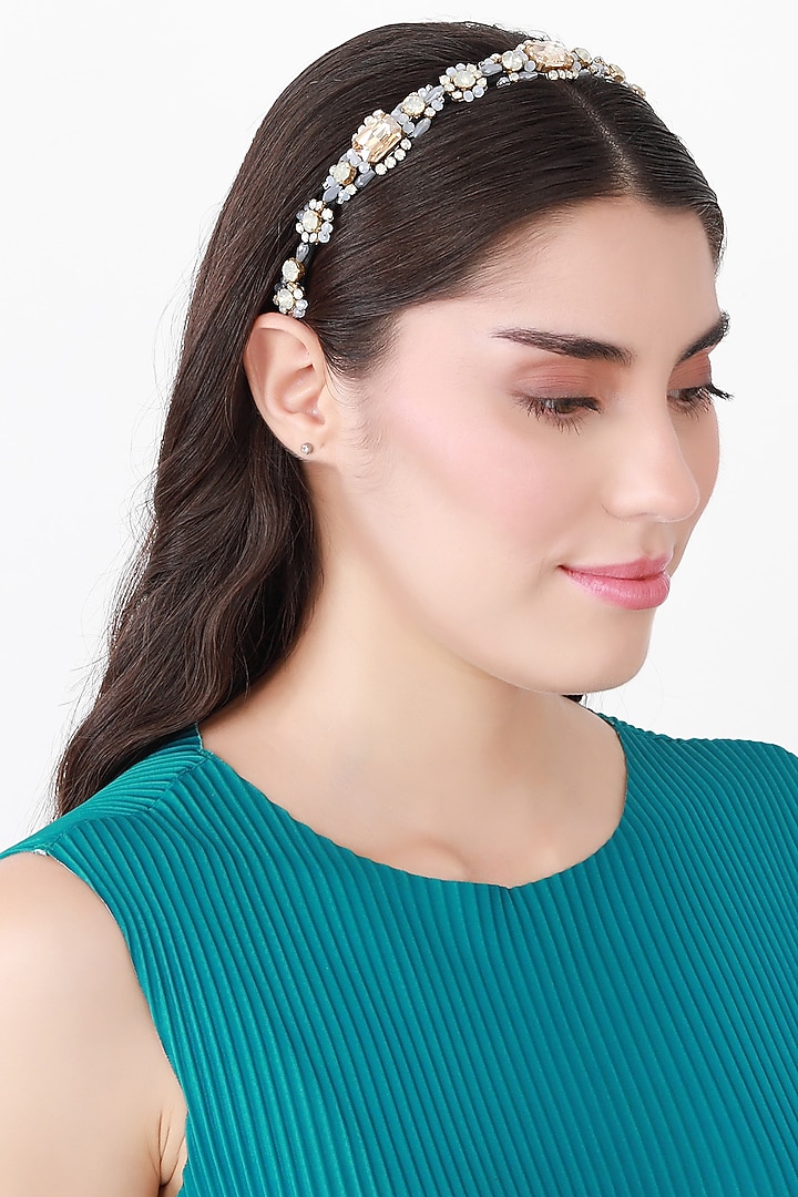 Gold Metal Hairband by Studio Accessories at Pernia's Pop Up Shop