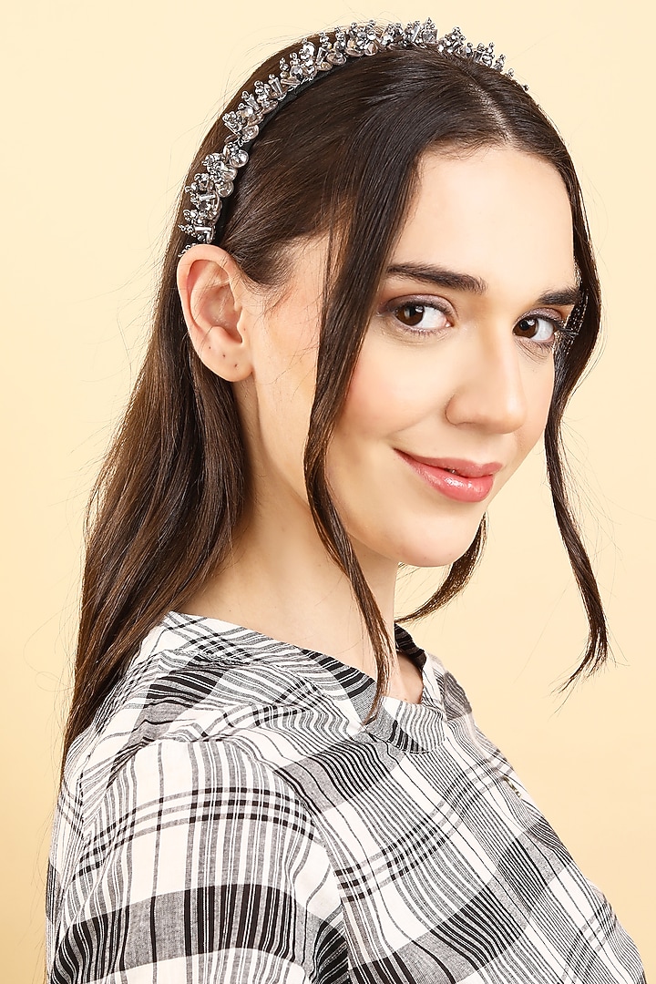 Silver Metal Hair Band by Studio Accessories at Pernia's Pop Up Shop