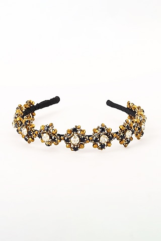 Black-Gold Metal Hairband by Studio Accessories