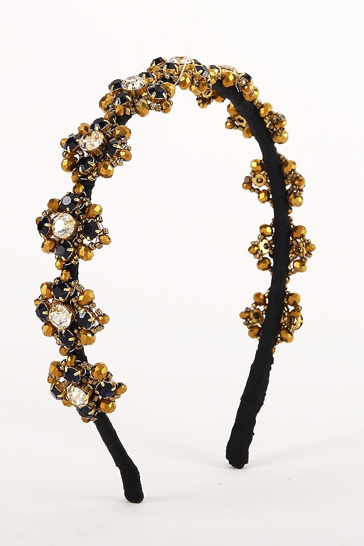 Black-Gold Metal Hairband by Studio Accessories at Pernia's Pop Up Shop