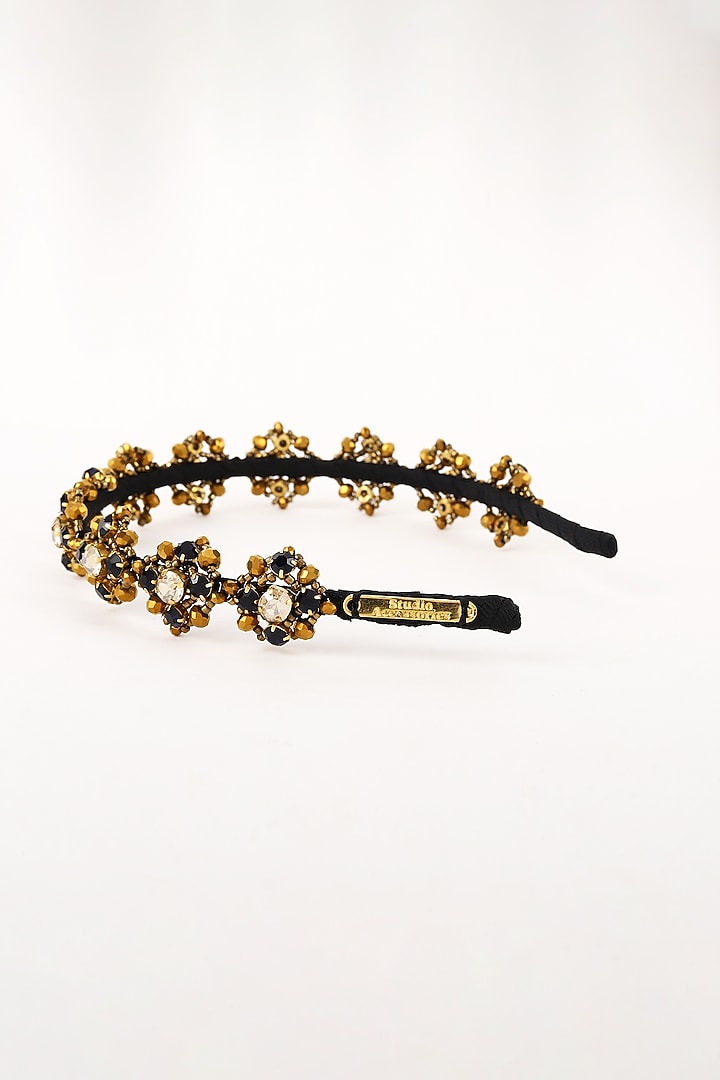 Black-Gold Metal Hairband by Studio Accessories at Pernia's Pop Up Shop