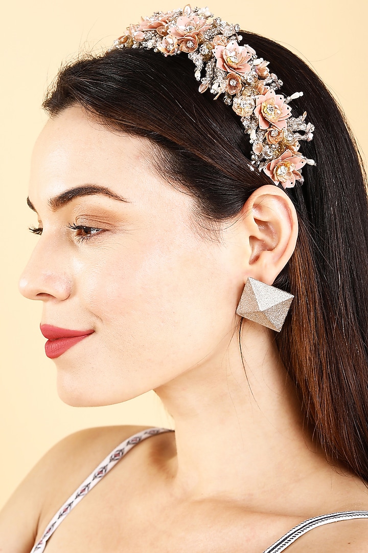 Pink Metal Hairband by Studio Accessories at Pernia's Pop Up Shop