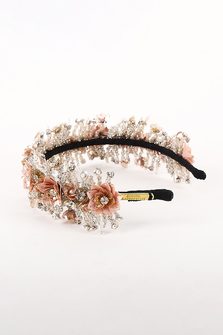 Pink Metal Hairband by Studio Accessories at Pernia's Pop Up Shop