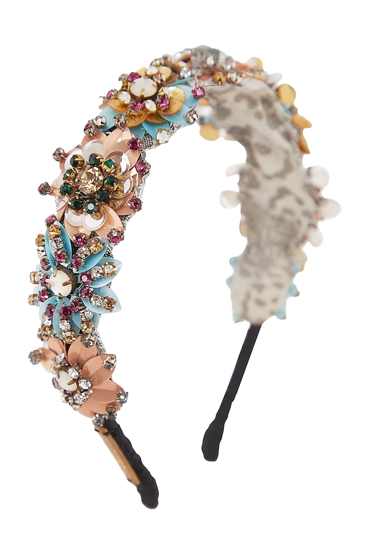 Multi Colored Sequins Embellished Hairband by Studio Accessories