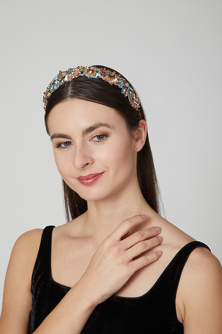 Multi Colored Sequins Embellished Hairband by Studio Accessories at Pernia's Pop Up Shop