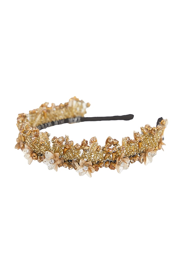 Gold Sequins Embellished Hairband by Studio Accessories at Pernia's Pop Up Shop