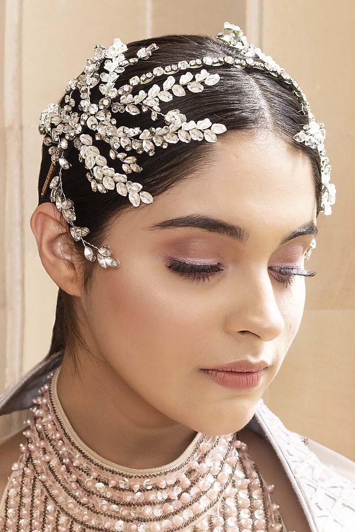 Silver Embellished Hairband by Studio Accessories at Pernia's Pop Up Shop