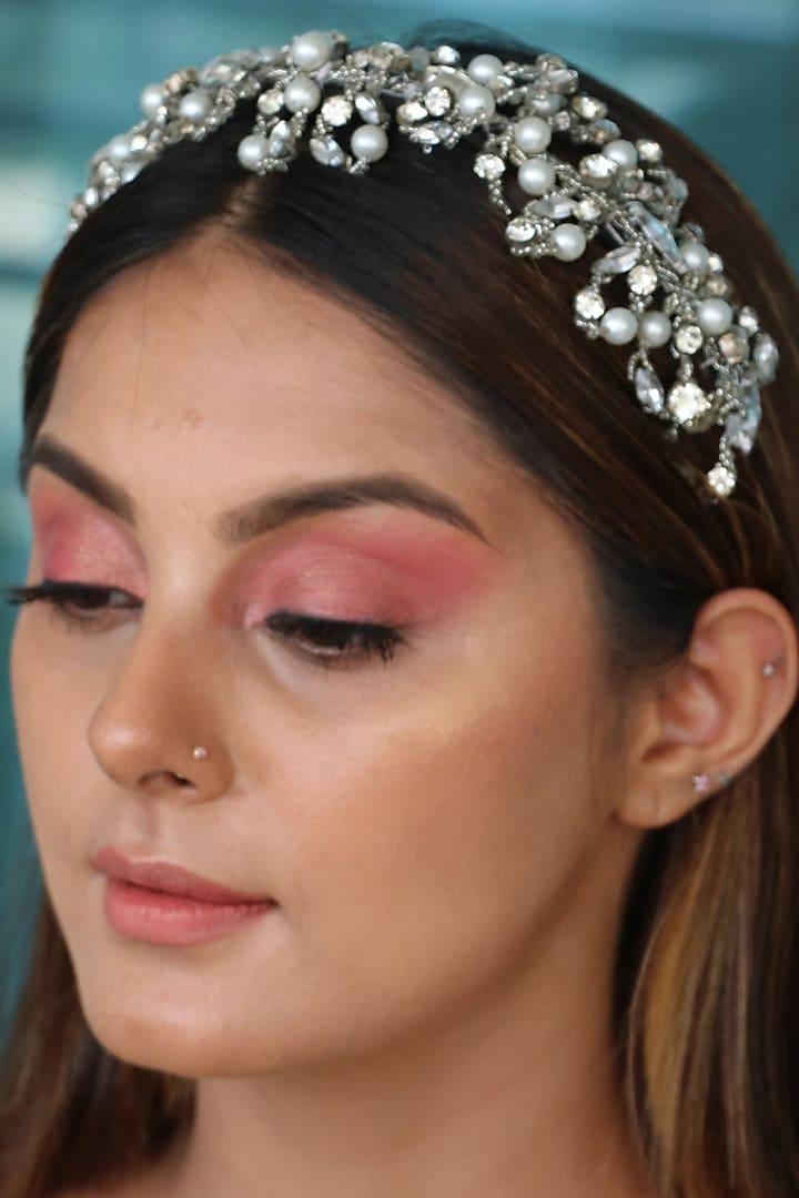 Silver Crystal Embellished Hairband by Studio Accessories at Pernia's Pop Up Shop