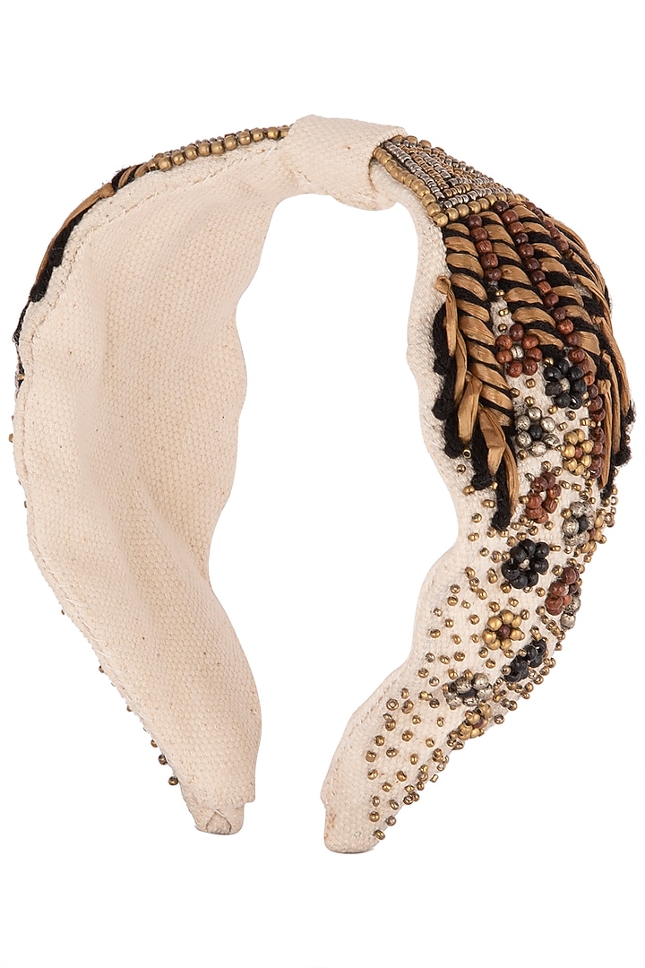 Multi Colored Embroidered Hairband by Studio Accessories at Pernia's Pop Up Shop