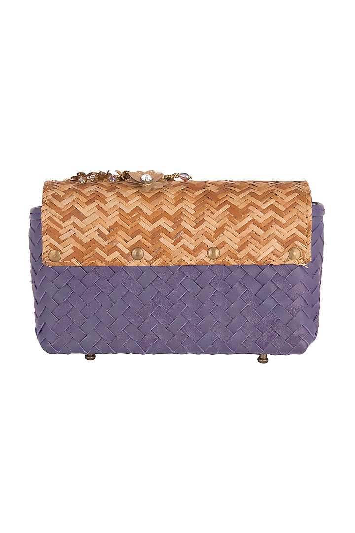 Blue & Gold Embellished Bag by Studio Accessories at Pernia's Pop Up Shop
