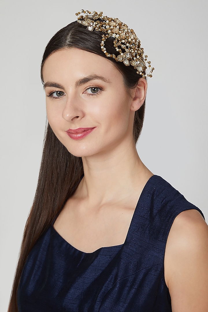 Gold & Silver Floral Hairband by Studio Accessories at Pernia's Pop Up Shop