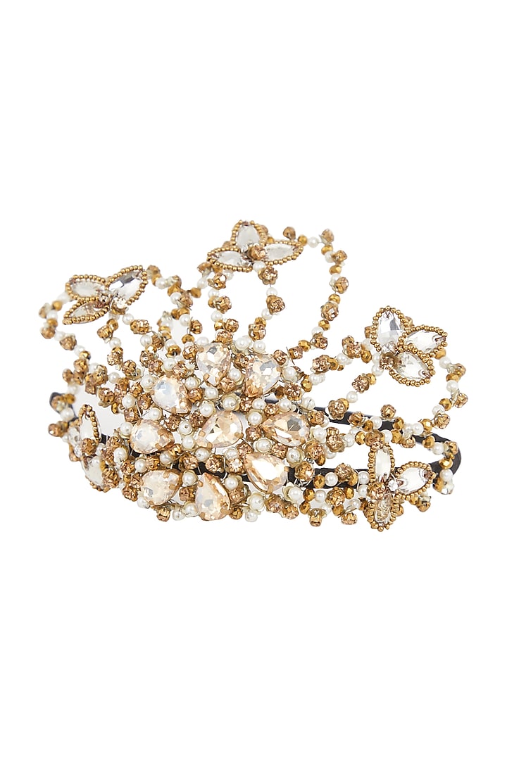 Gold & Silver Floral Hairband by Studio Accessories at Pernia's Pop Up Shop