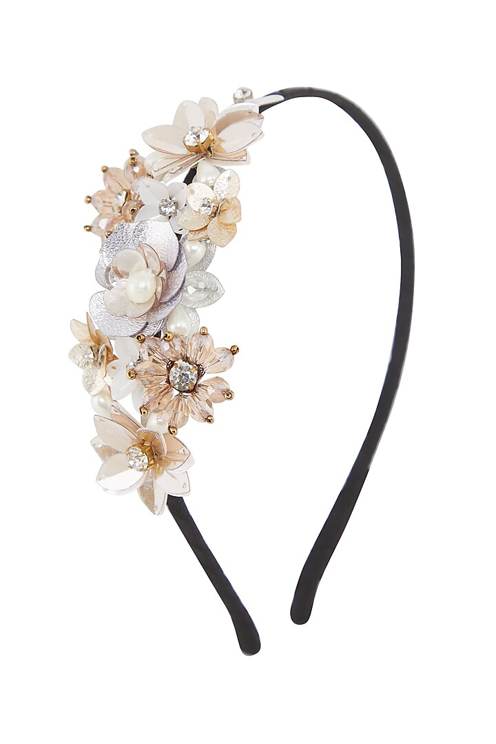 Silver & Gold Sequins Embellished Hairband by Studio Accessories
