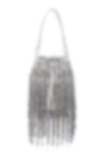 Silver Embellished Potli Bag by Studio Accessories