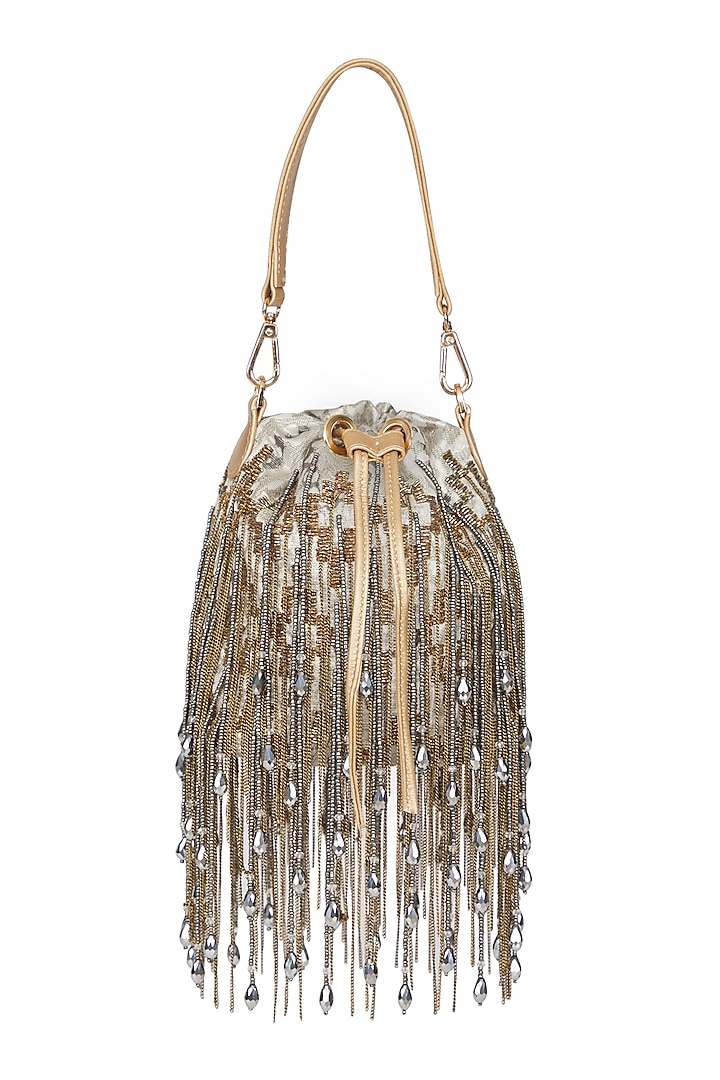 Gold & Silver Embellished Potli Bag by Studio Accessories
